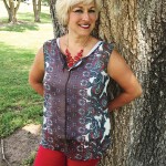 Goodwill Kansas News Article July 2016 Thrift Patriotic Colors Pattern Blouse