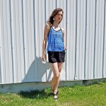 Goodwill Kansas News Article July 2017 Thrift Women Summer Fashion Gap Shorts Blue Top